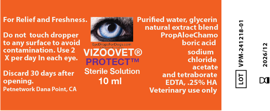 VIZOOVET PROTECT™ Eye Drops with Hyaluron (HA) 10ml Standard bottles