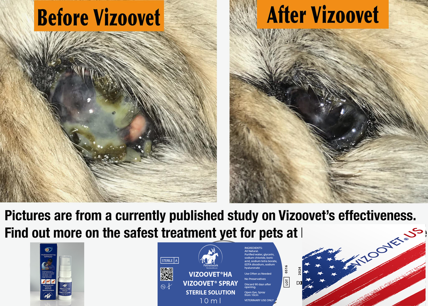 VIZOOVET PLUS Precision Eye Drops for Pets