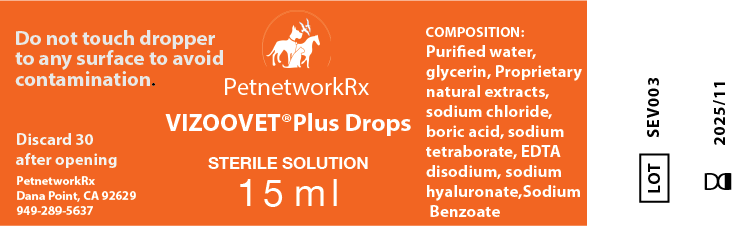 Vizoovet®Plus Eye  Drops with Hyaluron (HA) 15ml Standard bottles